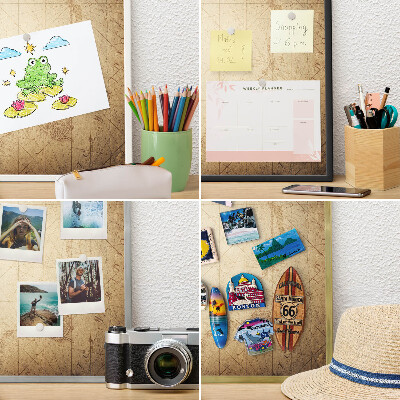 Magnetic board for magnets in a gold frame Ancient map