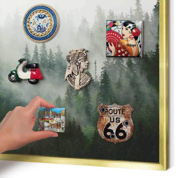 Magnetic board for magnets in a gold frame Forest magic