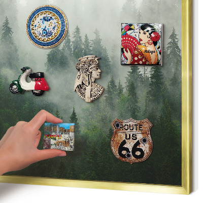 Magnetic board for magnets in a gold frame Forest magic