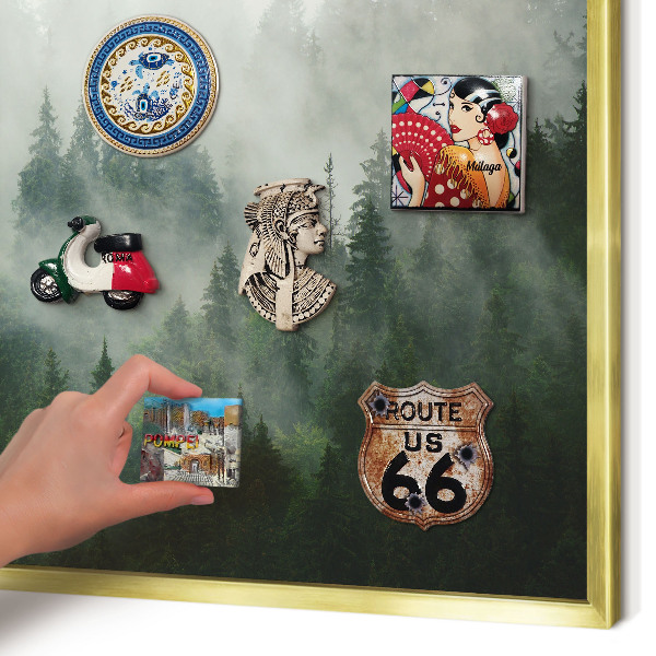 Magnetic board for magnets in a gold frame Forest magic