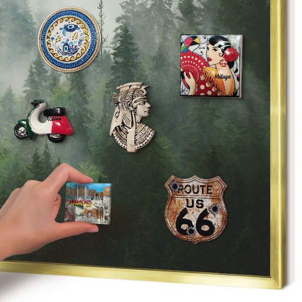 Magnetic board for magnets in a gold frame Forest magic