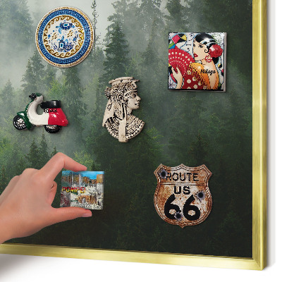 Magnetic board for magnets in a gold frame Forest magic