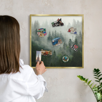 Magnetic board for magnets in a gold frame Forest magic