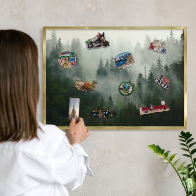 Magnetic board for magnets in a gold frame Forest magic