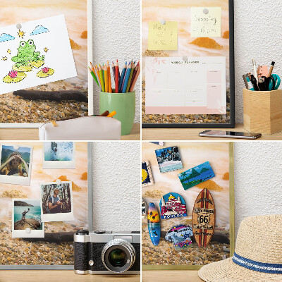 Magnetic board for magnets in a gold frame Coast theme