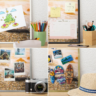 Magnetic board for magnets in a gold frame Coast theme