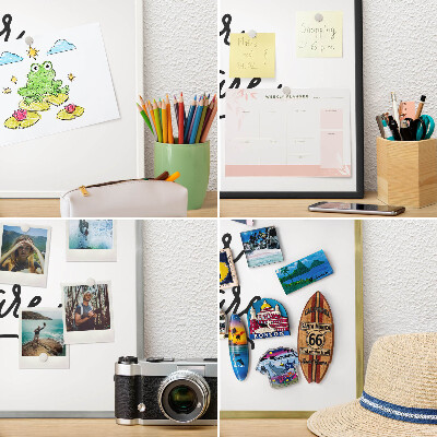 Magnetic board for magnets in a gold frame Mountain adventure