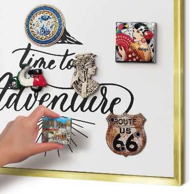 Magnetic board for magnets in a gold frame The Journey of Discovery