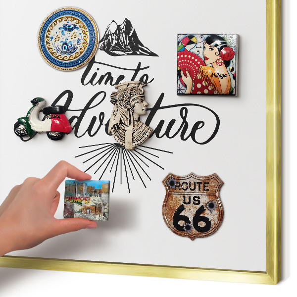 Magnetic board for magnets in a gold frame The Journey of Discovery