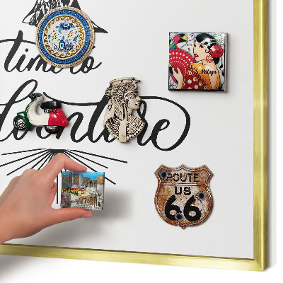 Magnetic board for magnets in a gold frame The Journey of Discovery