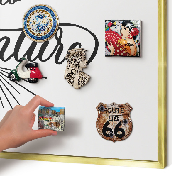 Magnetic board for magnets in a gold frame The Journey of Discovery