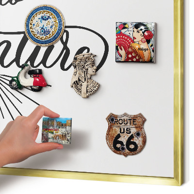 Magnetic board for magnets in a gold frame The Journey of Discovery
