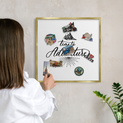 Magnetic board for magnets in a gold frame The Journey of Discovery