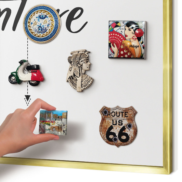 Magnetic board for magnets in a gold frame Adventure Theme