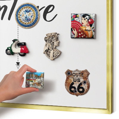 Magnetic board for magnets in a gold frame Adventure Theme