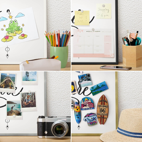 Magnetic board for magnets in a gold frame Typographic Adventure