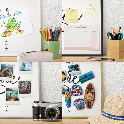 Magnetic board for magnets in a gold frame Typographic Adventure