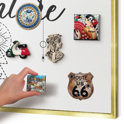 Magnetic board for magnets in a gold frame Outdoor Adventure