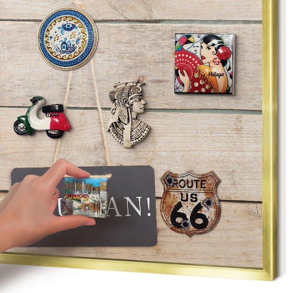 Magnetic board for magnets in a gold frame Motivation every day