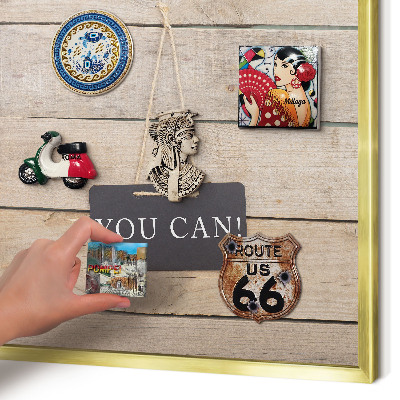 Magnetic board for magnets in a gold frame Motivation every day