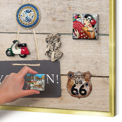 Magnetic board for magnets in a gold frame Motivation every day