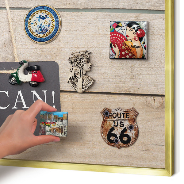 Magnetic board for magnets in a gold frame Motivation every day