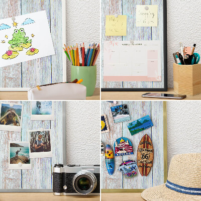 Magnetic board for magnets in a gold frame Rustic boards