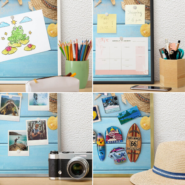Magnetic board for magnets in a gold frame Beach vibe