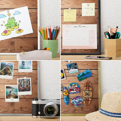 Magnetic board for magnets in a gold frame Wooden boards