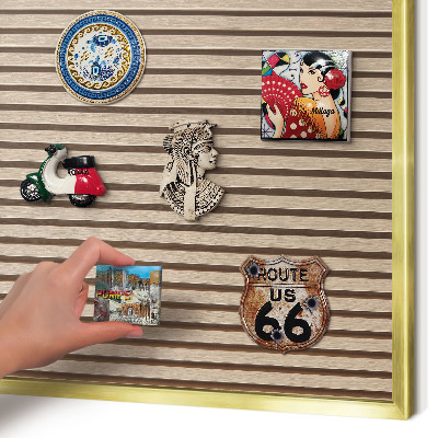 Magnetic board for magnets in a gold frame Calm structure