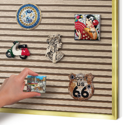 Magnetic board for magnets in a gold frame Calm structure