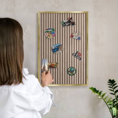 Magnetic board for magnets in a gold frame Calm structure