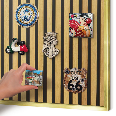 Magnetic board for magnets in a gold frame Wooden rhythms