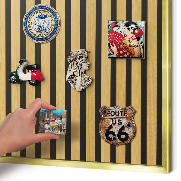 Magnetic board for magnets in a gold frame Wooden rhythms