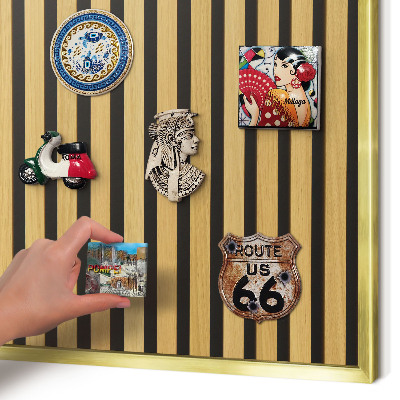 Magnetic board for magnets in a gold frame Wooden rhythms