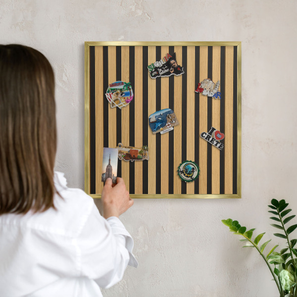 Magnetic board for magnets in a gold frame Wooden rhythms