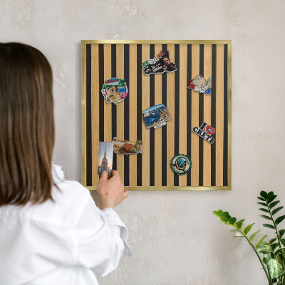 Magnetic board for magnets in a gold frame Wooden rhythms