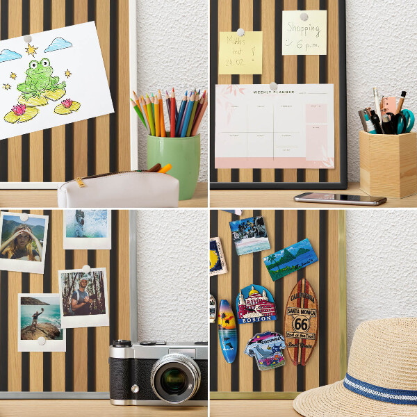 Magnetic board for magnets in a gold frame Wooden rhythms