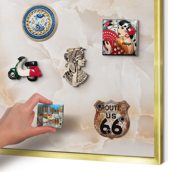 Magnetic board for magnets in a gold frame Subtle waves
