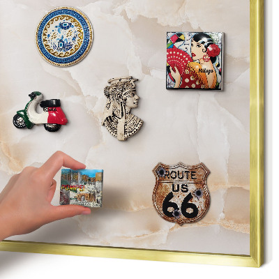 Magnetic board for magnets in a gold frame Subtle waves