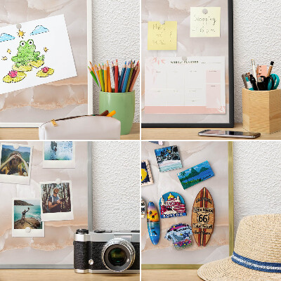 Magnetic board for magnets in a gold frame Subtle waves