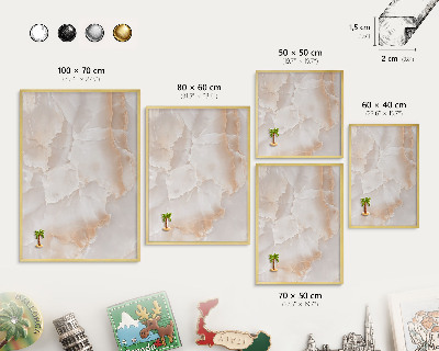 Magnetic board for magnets in a gold frame Subtle waves