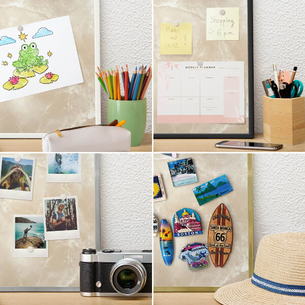 Magnetic board for magnets in a gold frame Marble pattern