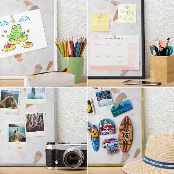 Magnetic board for magnets in a gold frame Warm mosaic