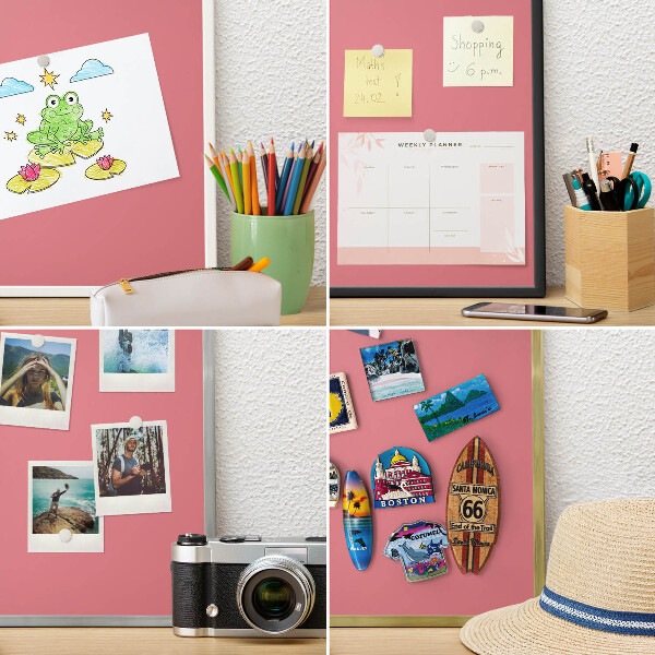 Magnetic board for magnets in a gold frame Salmon color