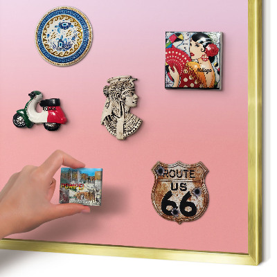 Magnetic board for magnets in a gold frame Delicate gradient