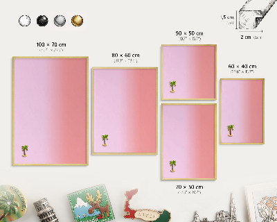 Magnetic board for magnets in a gold frame Delicate gradient