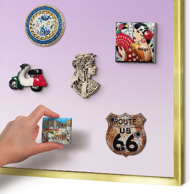 Metal magnet board with a gold frame Subtle gradient