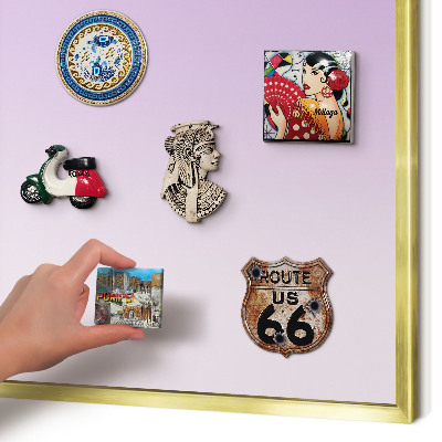 Metal magnet board with a gold frame Subtle gradient