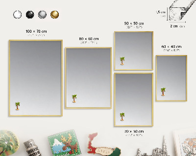 Metal magnet board with a gold frame Gray gradient